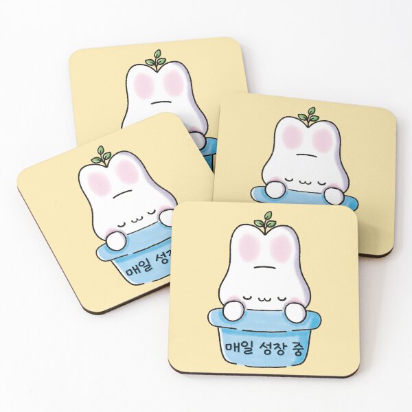 Item preview, Kawaii Bunny Plant Pot - Korean Quote Growing Every Day designed and sold by Kimchi-style-.