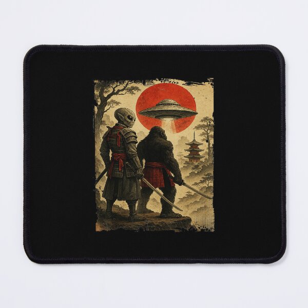 Item preview, Samurai Bigfoot Alien Vintage Japanese Style Illustration designed and sold by titanlevi.
