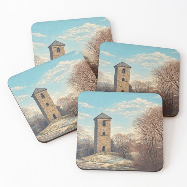 Item preview, Lonely Stone Tower in Winter Landscape designed and sold by darekkocurek.