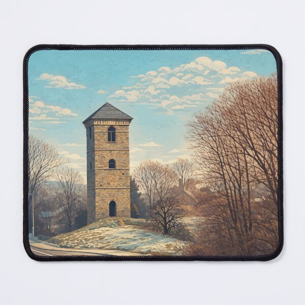 Item preview, Lonely Stone Tower in Winter Landscape designed and sold by darekkocurek.
