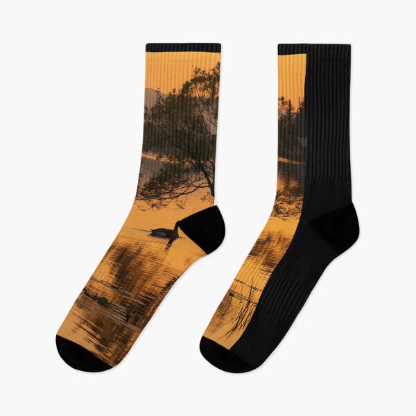 Item preview, Geese swimming at sunset designed and sold by florancouriei.