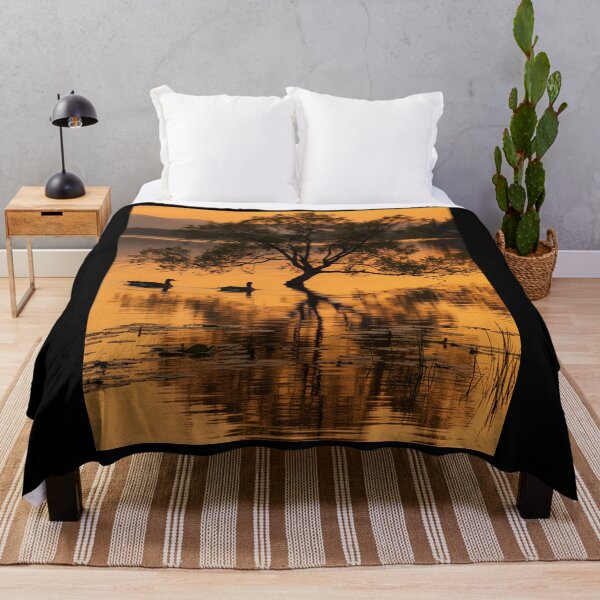 Item preview, Geese swimming at sunset designed and sold by florancouriei.