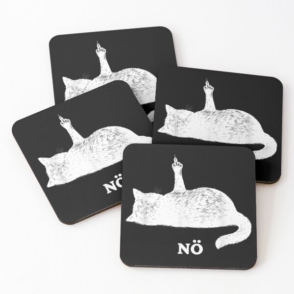 Item preview, Funny Cat Middle Finger Meme Nö Sarcastic Attitude Humor designed and sold by Gargamal.