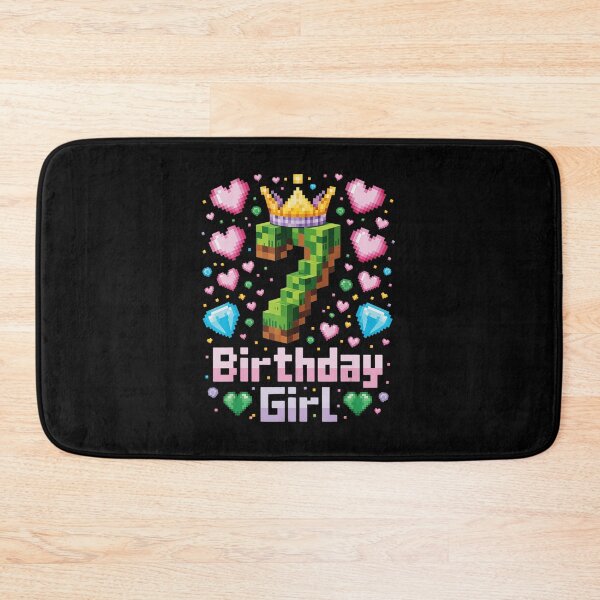 Item preview, 7 Birthday Girl Pixel Crown Cute Gaming Party designed and sold by FGTV2021.