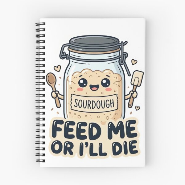 Item preview, Funny Kawaii Sourdough Starter Cute "Feed Me Or I'll Die" Sticker designed and sold by ARTReMi.