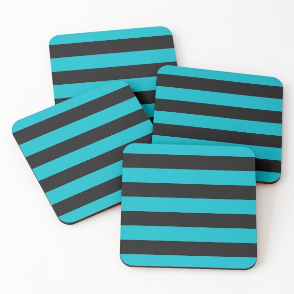 Item preview, Striped Black And Cyan Pattern designed and sold by pattern-archive.