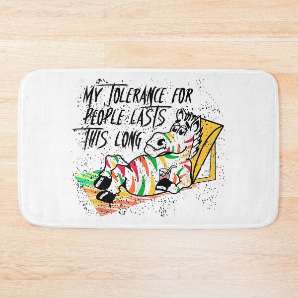 Item preview, My Tolerance For People Lasts This Long Funny Zebra Meme designed and sold by Gargamal.