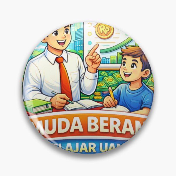 Item preview, Muda Berani Belajar Uang Sticker – Financial Education & Money Mindset Mentor Design for Young Entrepreneurs designed and sold by Wander Pop Studio.