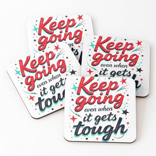 Item preview, Keep Going Even When It Gets Tough - Retro Motivational Typography designed and sold by Serjames.