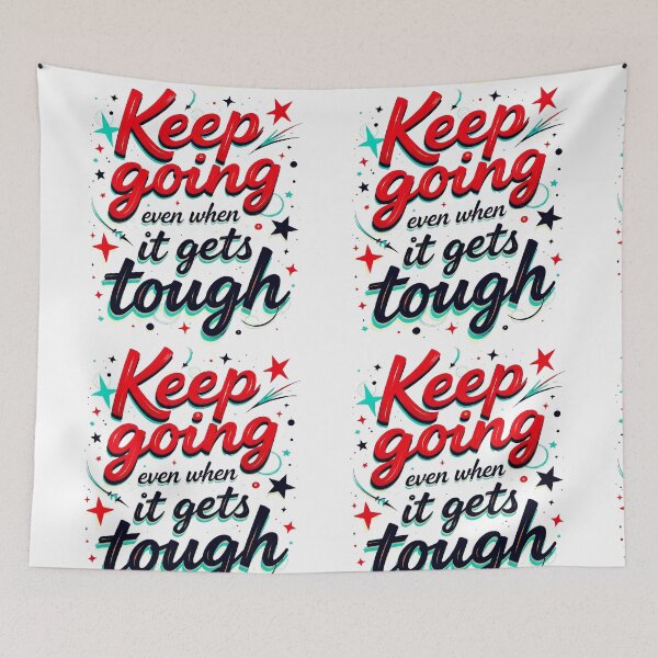 Item preview, Keep Going Even When It Gets Tough - Retro Motivational Typography designed and sold by Serjames.