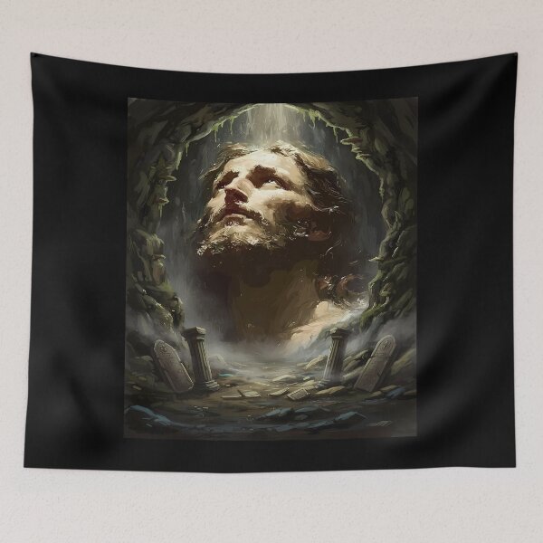Item preview, Giant Head in Cave Painting designed and sold by florancouriei.