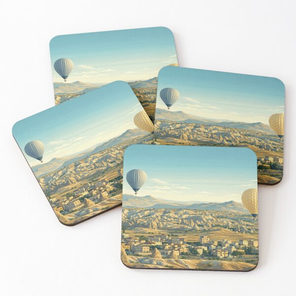 Item preview, Hot Air Balloons Over Cappadocia Townscape designed and sold by darekkocurek.