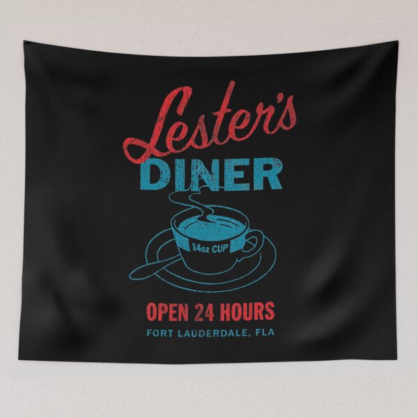 Item preview,  Lester'S Diner Open 24 Hours Fort Lauderdale Fla designed and sold by EVERYTHING HERE IS RETRO .