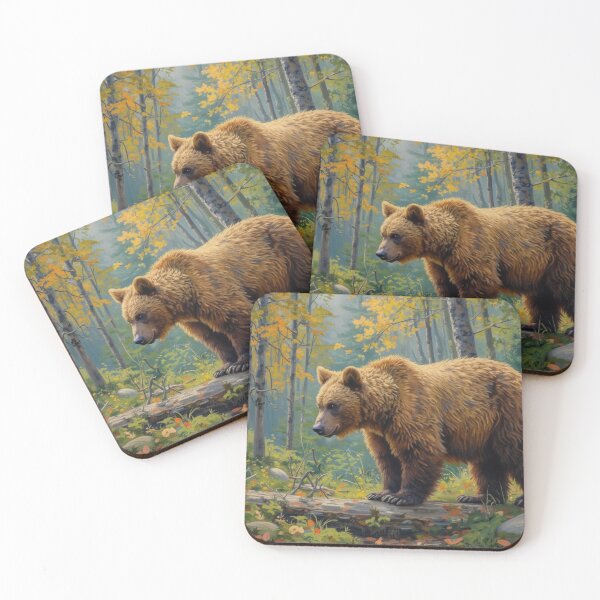 Item preview, Majestic Bear in Autumn Forest designed and sold by Mary Spencer.