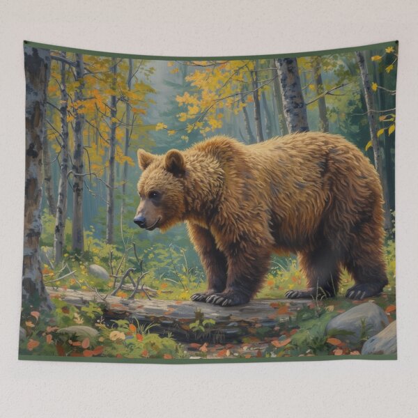 Item preview, Majestic Bear in Autumn Forest designed and sold by Mary Spencer.