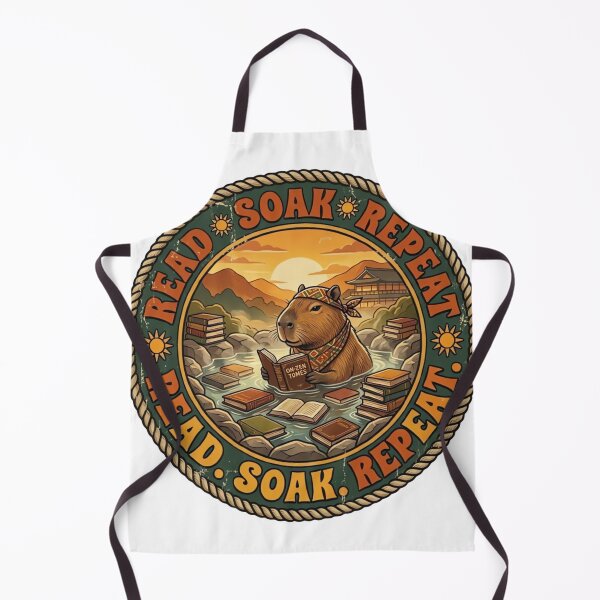 Item preview, Retro Read Soak Repeat Capybara designed and sold by ARTReMi.