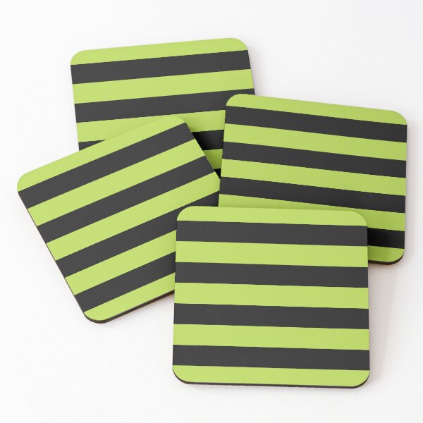 Item preview, Striped Black And Lime Pattern designed and sold by pattern-archive.