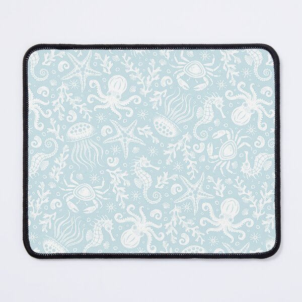 Item preview, Coastal Nautical Underwater Sea Life With Octopus In Pale Blue  designed and sold by EliveraDesigns.