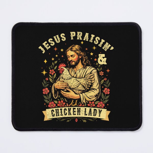 Item preview, jesus praisin Chicken Lady designed and sold by Ortigzitoun.