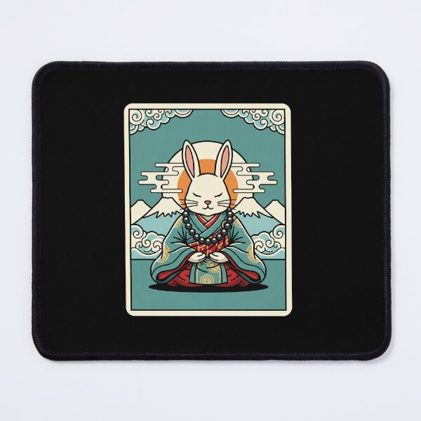 Item preview, Zen Rabbit Japanese Temple Style Illustration designed and sold by JordynLadukeg65.