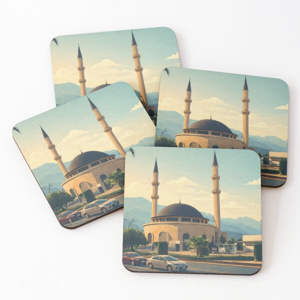 Item preview, Kemer Street View with Mosque and Mountains designed and sold by darekkocurek.