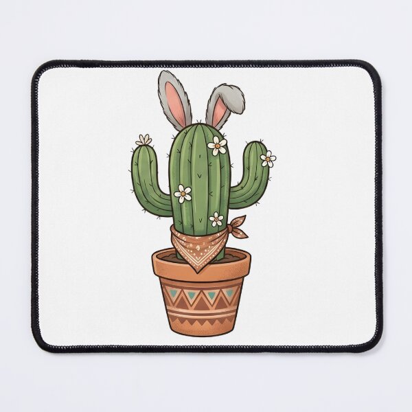Item preview, Easter Cactus Western Style - Boho Floral Rabbit Ears Pot designed and sold by DownloSpace.