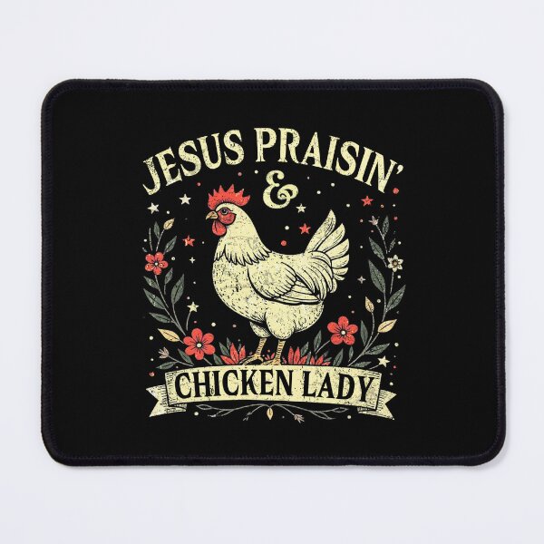 Item preview, jesus praisin Chicken Lady designed and sold by Ortigzitoun.
