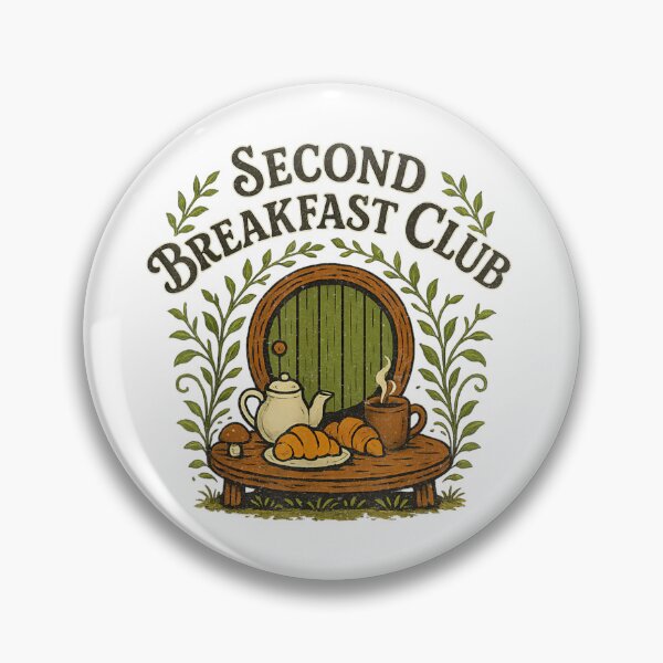 Item preview, Second Breakfast Club Funny Hobbit Food Lover Fantasy Humor Shirt designed and sold by Daisy Grimes.