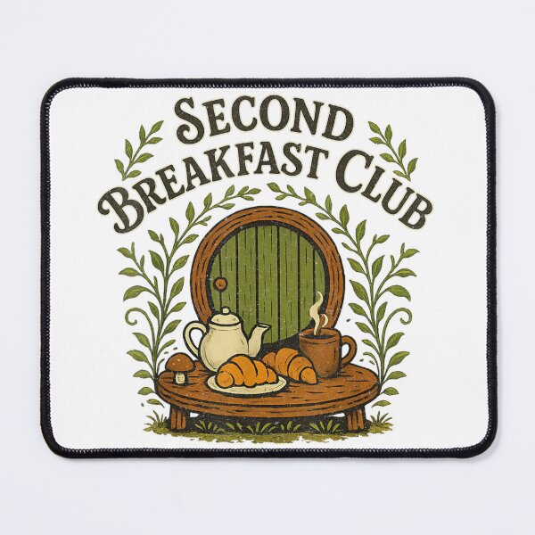 Item preview, Second Breakfast Club Funny Hobbit Food Lover Fantasy Humor Shirt designed and sold by Daisy Grimes.