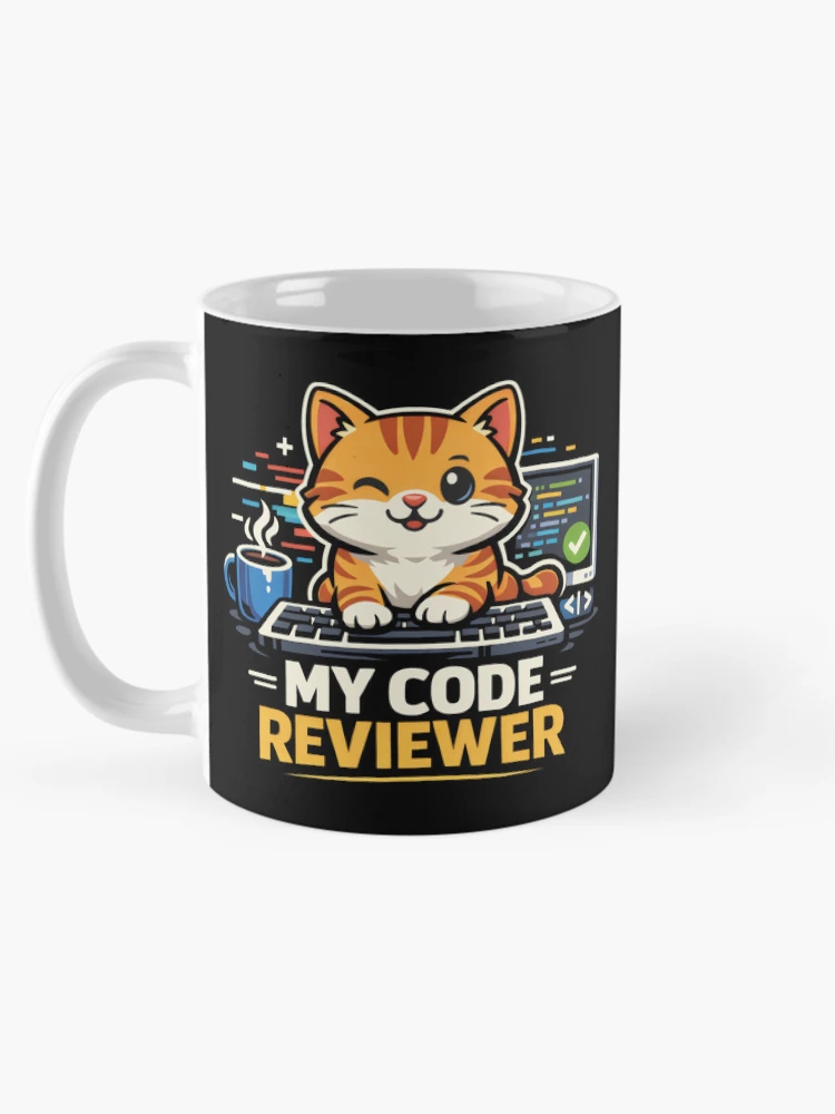 Thumbnail 5 of 6, Coffee Mug, Code Reviewer Cat Computer Science Coding designed and sold by SplashTastic.