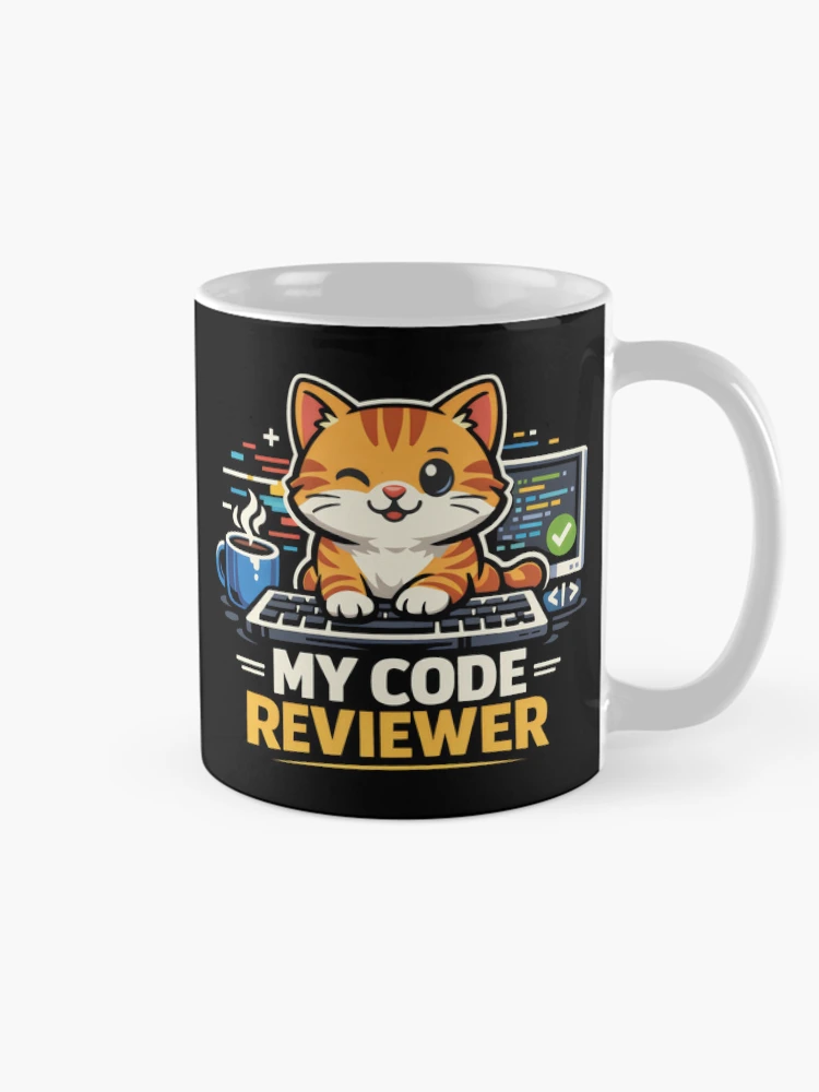 Thumbnail 3 of 6, Coffee Mug, Code Reviewer Cat Computer Science Coding designed and sold by SplashTastic.