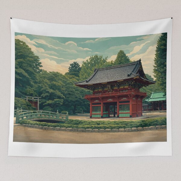 Item preview, Japanese Temple in a Peaceful Garden designed and sold by darekkocurek.