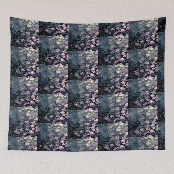 Item preview, Ethereal Night Blooming Flowers Artwork  designed and sold by NivyasArtistry.