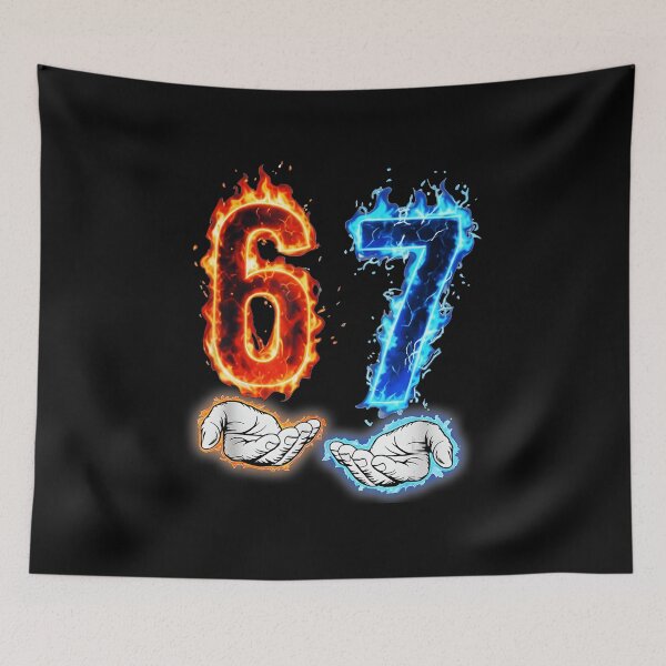 Item preview, Six Seven 67 Fire And Ice Number designed and sold by gladysenglish.