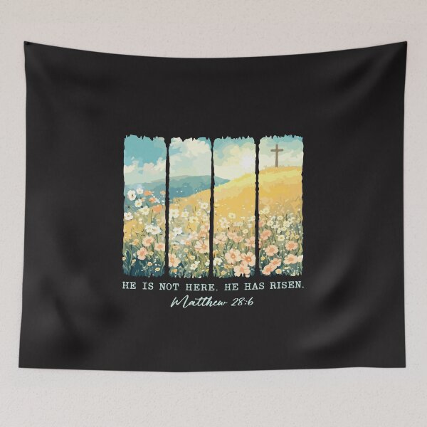 Item preview, He Is Risen Christian Wildflower Easter Faith Floral Design designed and sold by kiralynstration.