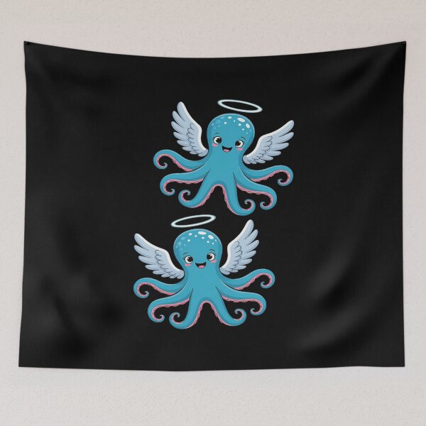 Item preview, 2 octopus angel team two wings halo flying designed and sold by PerifaBrasil.