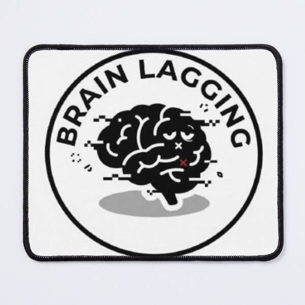 Item preview, Brain Lagging Sticker – Funny Tech Burnout Humor – Minimal Brain Status Badge designed and sold by Vegasstickers.