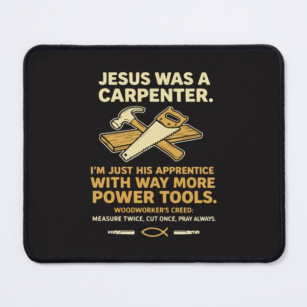Item preview, Jesus Was A Carpenter Way More Power Tools Christian Humor Design designed and sold by kiralynstration.