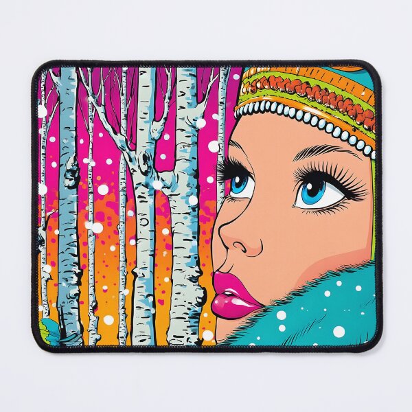 Item preview, Elegant Winter Portrait with Birch Trees and Snow designed and sold by Artessie.