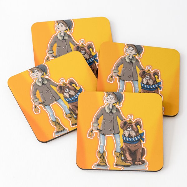 Item preview, Cute Boy and Dog Cartoon Illustration – Best Friends Forever Art designed and sold by VeenaArtStudio.