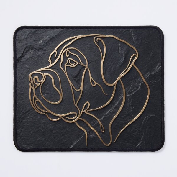 Item preview, The Falkor Edition - Minimalist Dog Silhouette in Brushed Brass designed and sold by Pet Club Sanctuary | The Signature Collection.