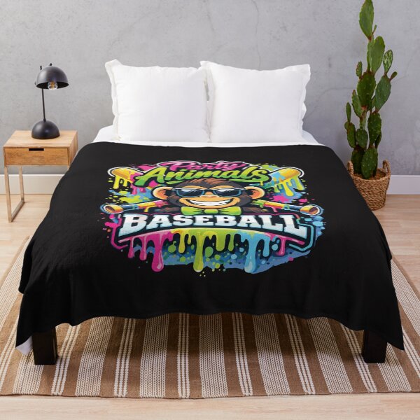 Item preview, Party Animals Baseball Funny Monkey Neon Drip Design designed and sold by kiralynstration.