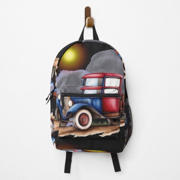 Item preview, Vintage Red and Blue Pickup Truck | Retro Classic Farm Truck Illustration designed and sold by ChenEngEng.