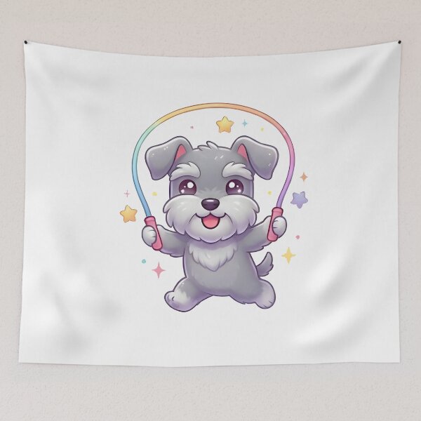 Item preview, Kawaii Cute Rope Jumping Dog designed and sold by VictorySticker.