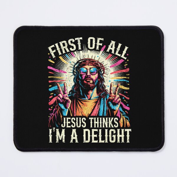 Item preview, Vintage Retro First of All Jesus Thinks I'm A Delight Funny Christian Faith Humor designed and sold by Ortigzitoun.