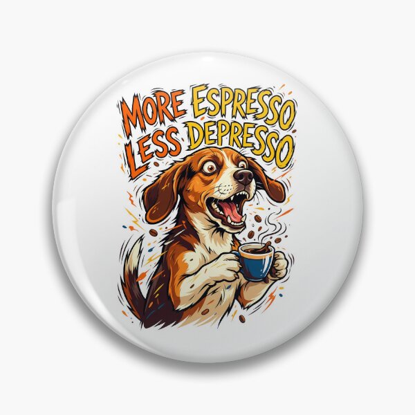 Item preview, Caffeinated Beagle Dog Shaking Holding Espresso Cup Vector Art designed and sold by Tong4130.