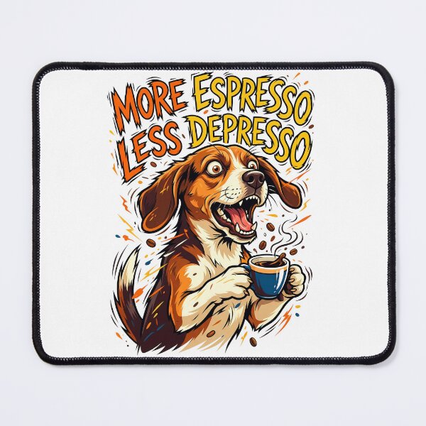 Item preview, Caffeinated Beagle Dog Shaking Holding Espresso Cup Vector Art designed and sold by Tong4130.