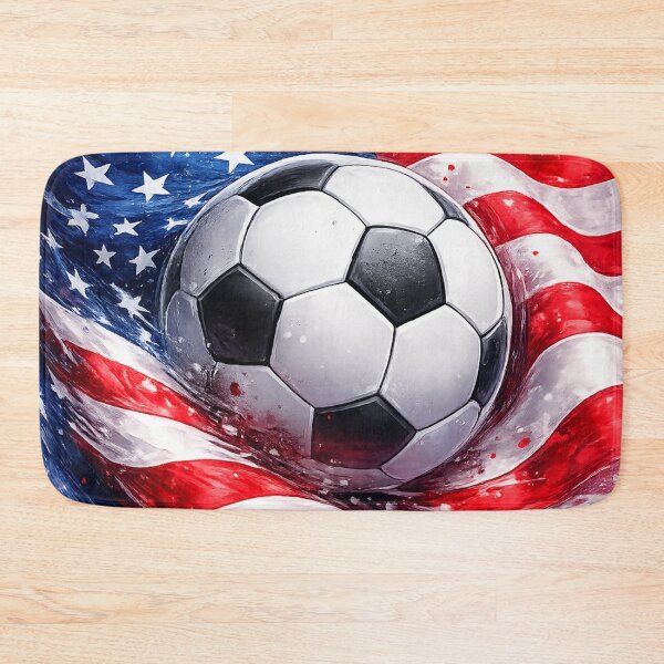 Item preview, American Soccer Ball with USA Flag – Patriotic Sports Theme Graphic –  Red White Blue Design designed and sold by RolMerch.