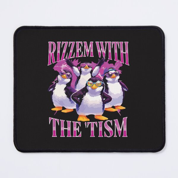Item preview, Rizz Em With The Tism Funny Retro Penguin Meme Design designed and sold by kiralynstration.