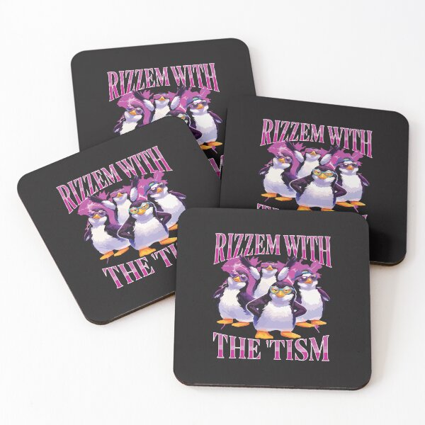 Item preview, Rizz Em With The Tism Funny Retro Penguin Meme Design designed and sold by kiralynstration.